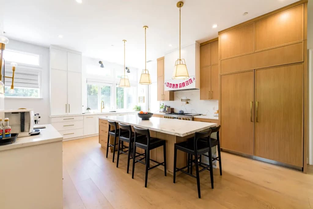 Complete home renovation in Westlake Village, with a rebuilt kitchen in rift-cut white oak — photo 1 of 35