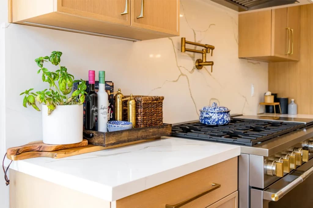 Complete home renovation in Westlake Village, with a rebuilt kitchen in rift-cut white oak — photo 15 of 35