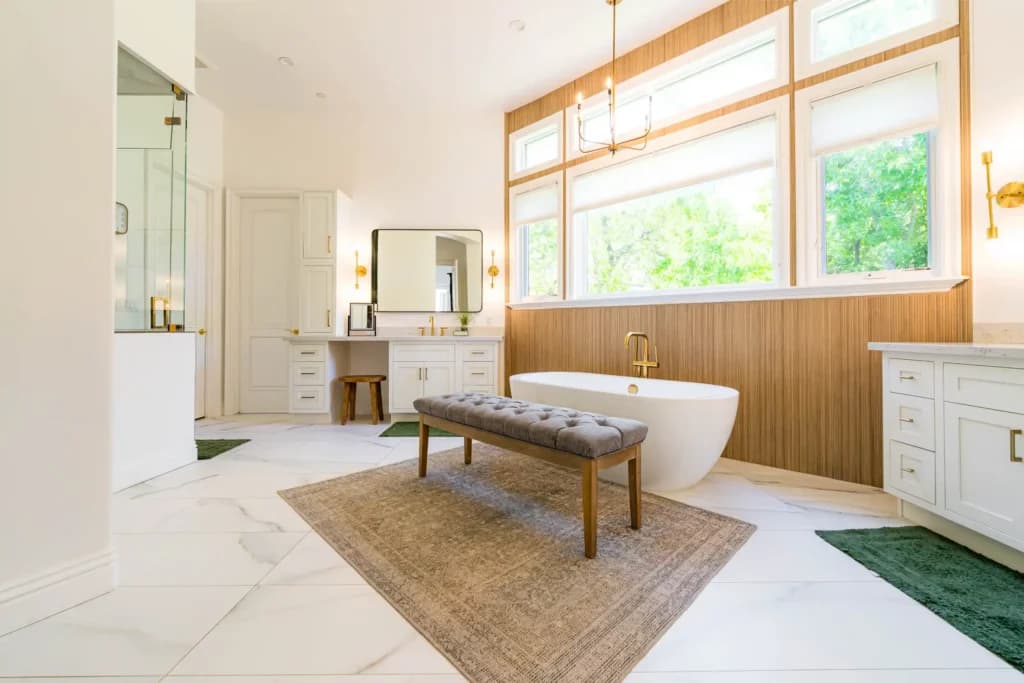Complete home renovation in Westlake Village, with a rebuilt kitchen in rift-cut white oak — photo 18 of 35